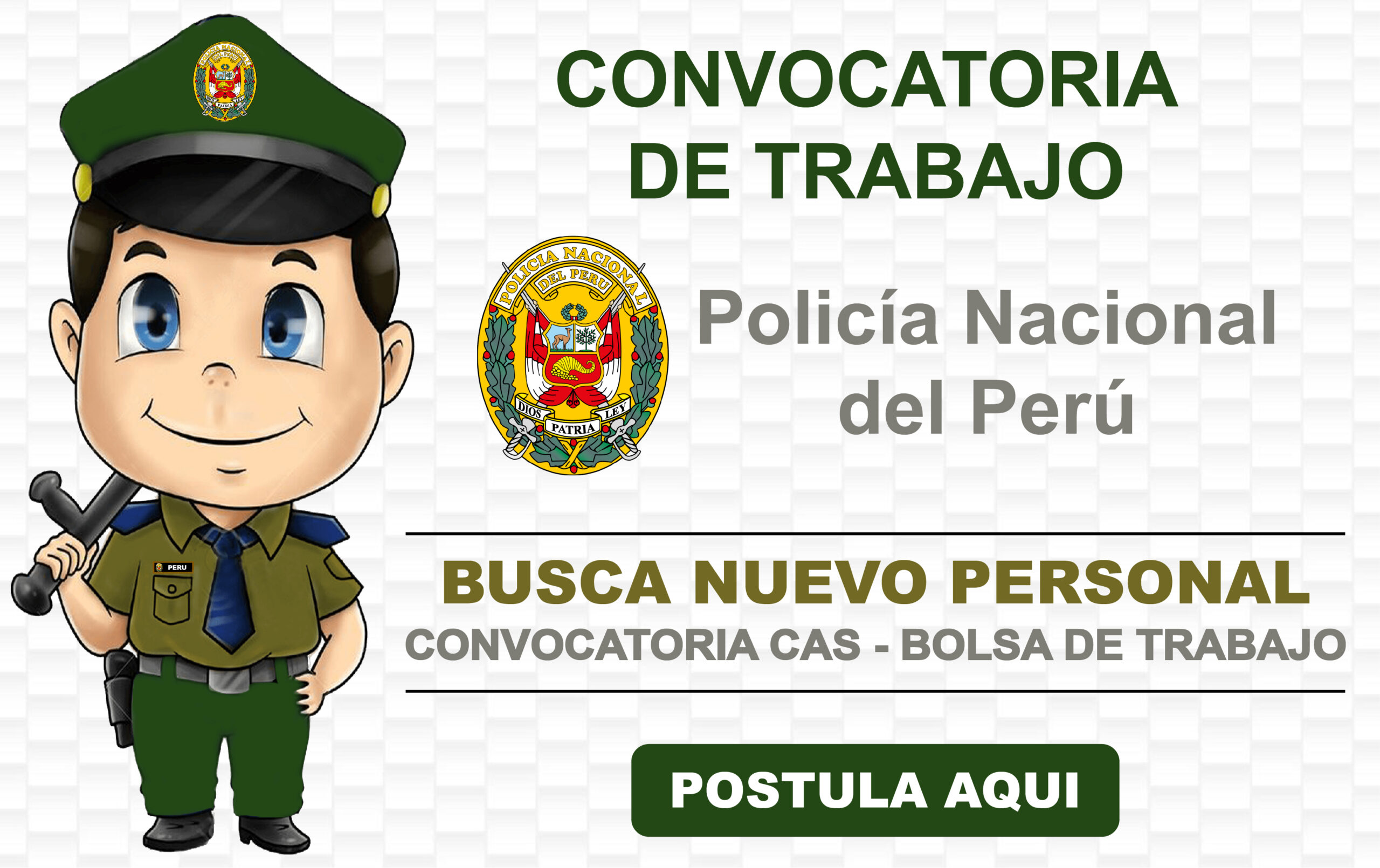POLICIA NACIONAL DEL PERU: PNP en busca de  personal para nueva convocatoria CAS